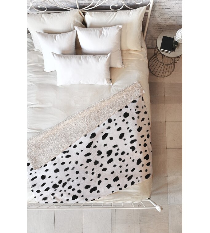 Currans Dalmatian Fleece Throw Blanket